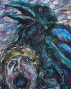VOCIFERATIO - technika mieszana na papierze, 50 cm x 70 cm, 2018