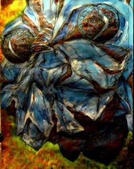 LOOK - technika mieszana na papierze, 60 cm x 80 cm, 2018