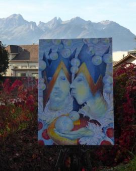 KINGS OF THE ALPS - olej na płótnie, 70 cm x 100 cm 2017