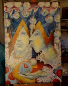 KINGS OF THE ALPS - olej na płótnie, 70 cm x 100 cm 2017