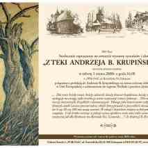 9.Afisz, wystawa rysunku i malarstwa Z teki Andrzeja B. Krupińskiego